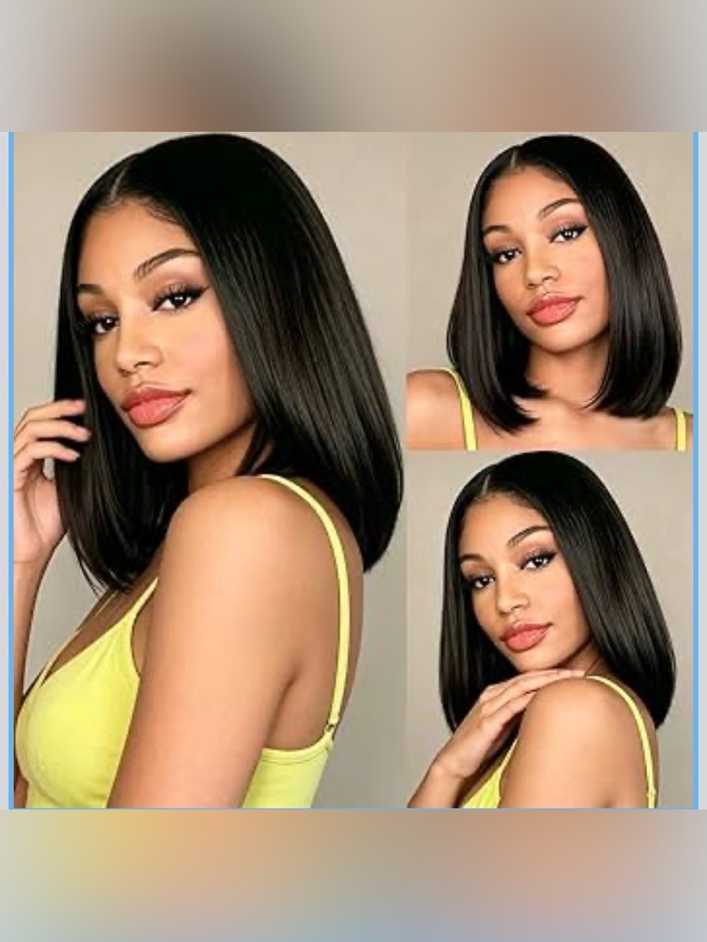 Human Hair Glueless Bob Wig 180% Density Short Bob Wigs Black 12 Inch